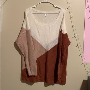 Multi-color long sweater